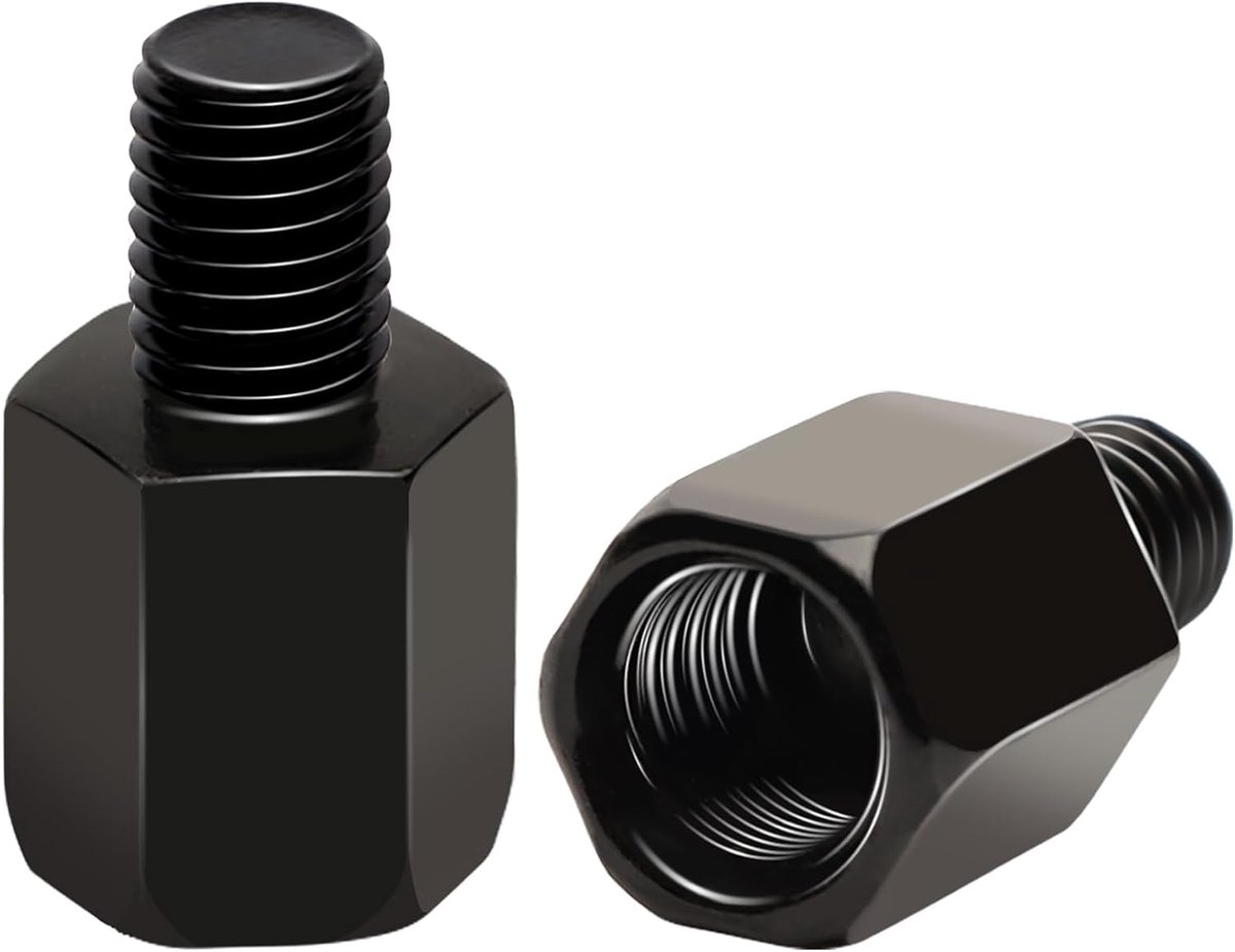 rechtse draad naar M8 rechtse draad motorfiets scooter spiegel adapter Spiegeladapter spiegeladapter M10 op M8 (2 stuks)