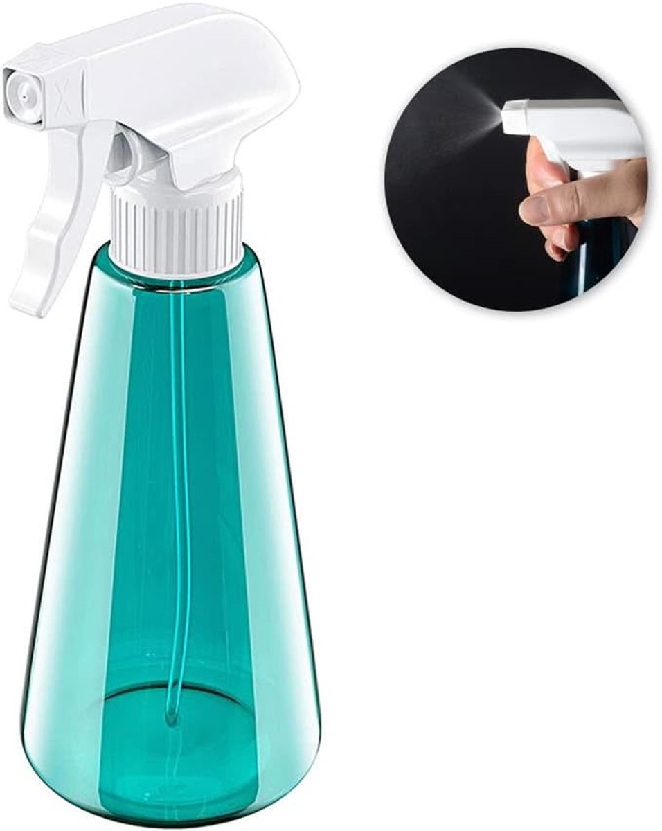 500 ml spuitfles, plastic verstuiver, herbruikbaar, 3 modi (fijne nevel & straal & uit), lege spuitfles, sproeifles, planten, sproeifles met verstelbare sproeikop voor tuin, kapsal