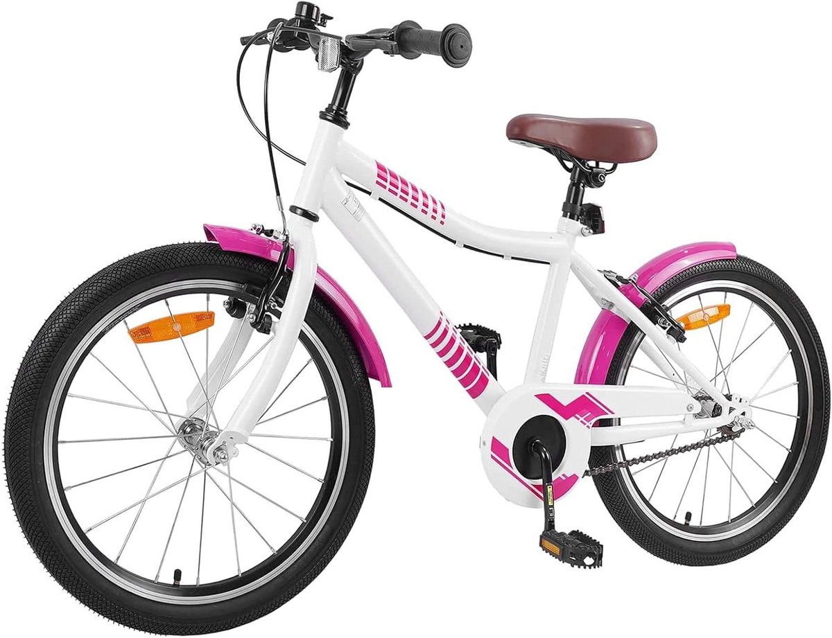 Kinderfiets Meisjesfiets Stadsfiets Dagelijkse Ritjes Verstelbaar Zadel en Stuur 20 inch Roze