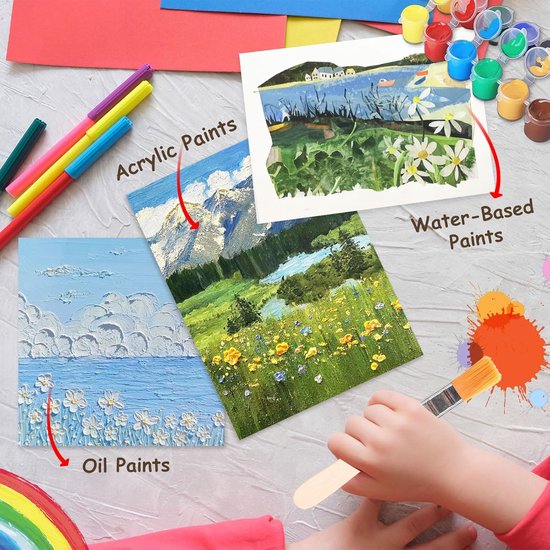 50Stks Herbruikbare Nylon Borstelharen Verfkwast, 12mm Multifunctionele Platte Acrylverfkwasten, Zachte Bulk Aquarelverfkwast met Houten Handvat voor Huisafwerking Huisreparatie — afbeelding 3
