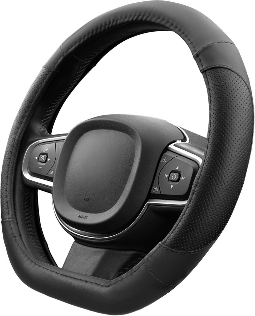 D-vorm stuurhoes in zwart | universeel stuurhoes | zomer & winter | autoaccessoires interieur decoratie