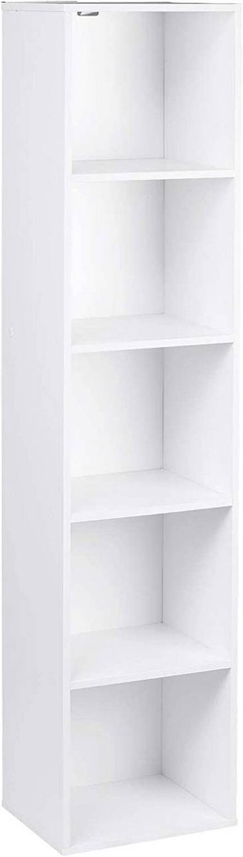 SureDeal® - Boekenplank - Vakken Staande plank - 30x24x132 cm - Wit