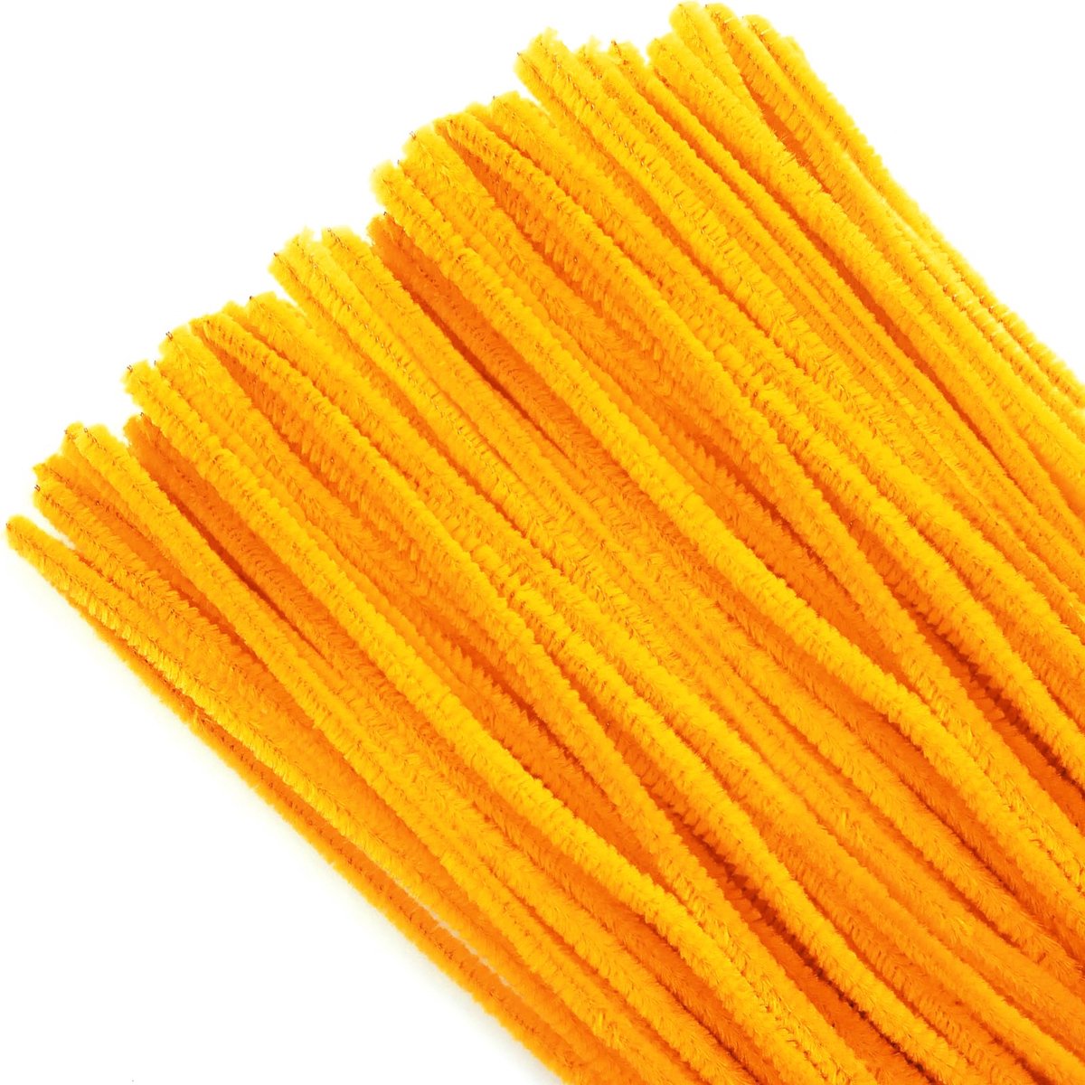 100 stuks Pijpenragers Geel Oranje Chenilledraad Pijpenragers om te Knutselen 30 cm Buigpluche Knutseldraad voor doe-het-zelf Decoratief Handwerk