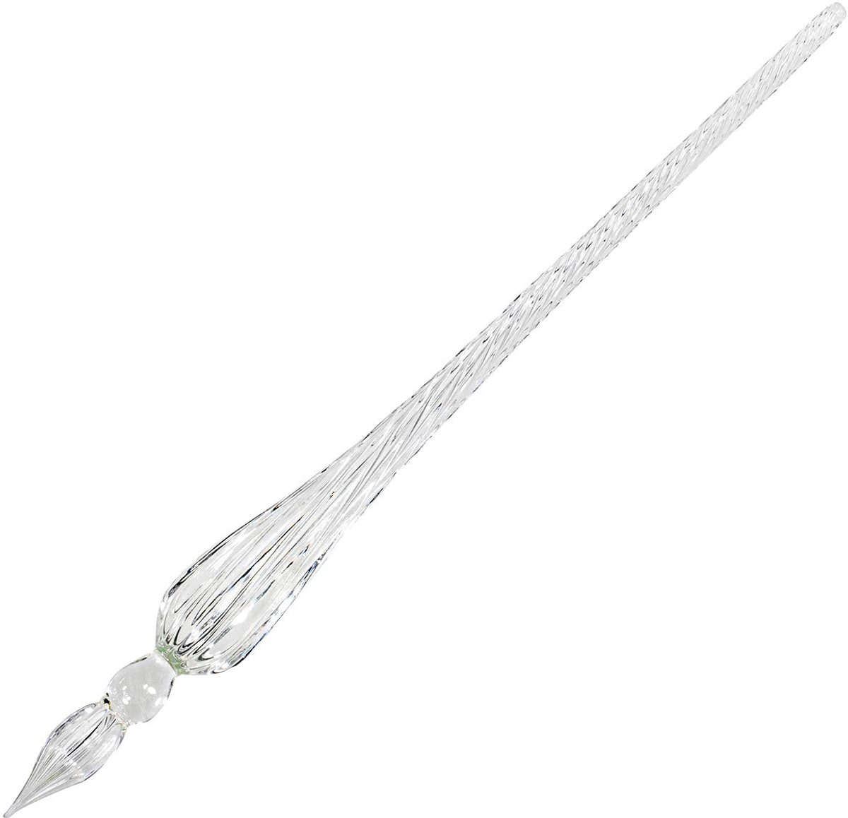 Handgemaakte Glas Dip Pen Kristal Kalligrafie Pen Handtekening Ondergedompelde Pen voor Kunstenaar Vrouwen Mannen Tieners, Schrijven Tekening Decoratie Geschenken (transparent)