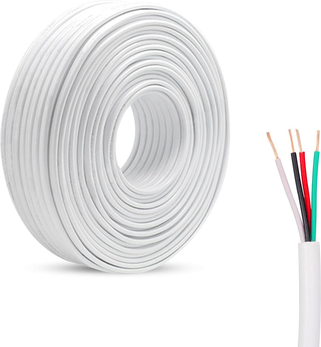 Flexibele PVC Koperkabel 28AWG Flexibele Kabels Ronde Wit PVC Elektrische Draad Buitendiameter Uit Alles 3 MM voor Droge Omgevingen en Elektrische Accessoires Klein