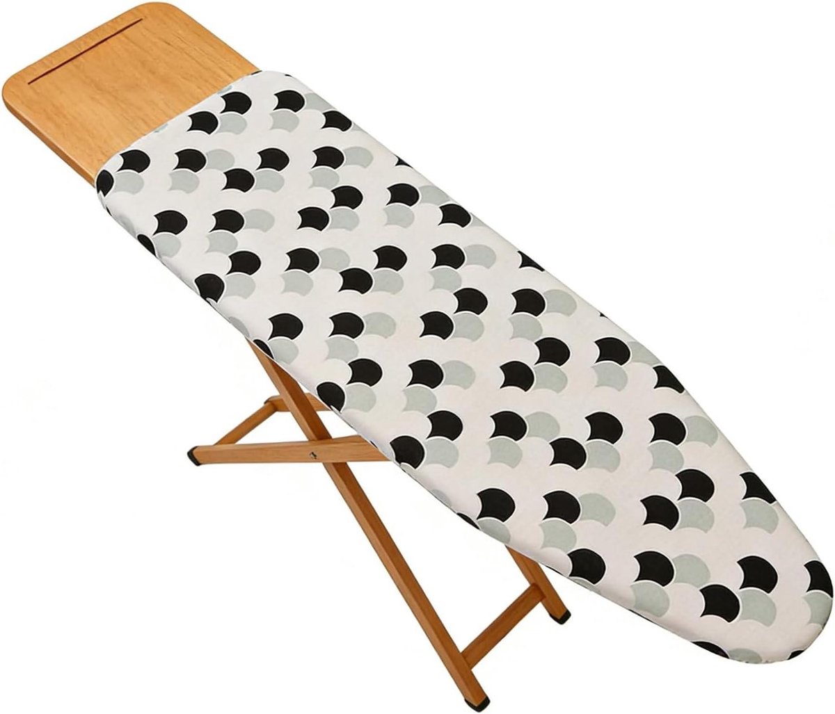 Strijkplankhoes Mat - Strijkplankbekleding - Kreukvrij Strijken - Warmte-isolerend Fleece - 121 x 44 cm - Grijs
