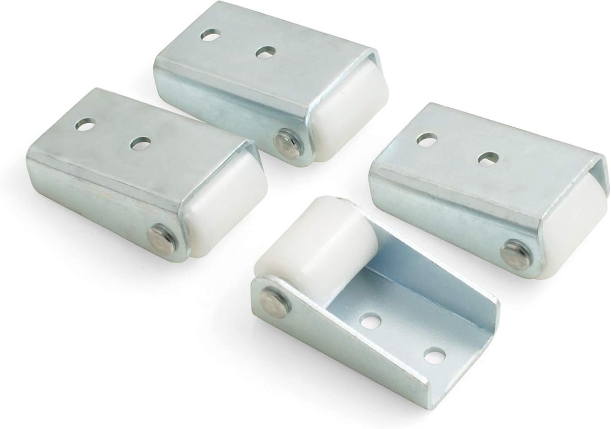 4 x bokwielen meubelwielen met hard loopvlak Ø 16x B 20 mm