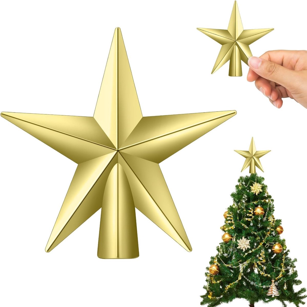 kerstboom, kerstboomtopper, 11 cm, decoratie voor kerstfeest