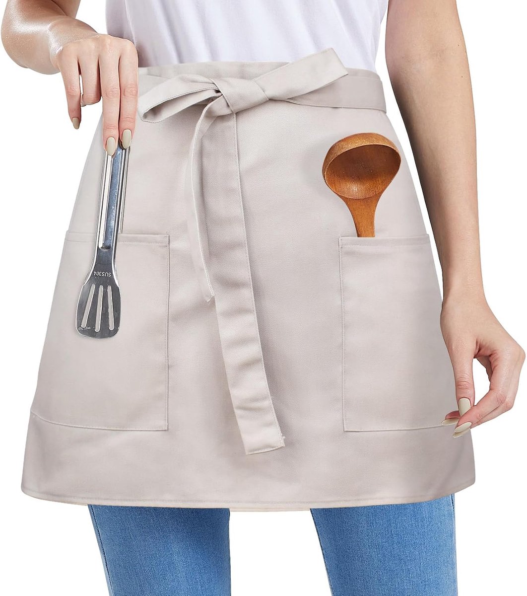 grembiule unisex da bistrot multicolore AL8029 Beige L'