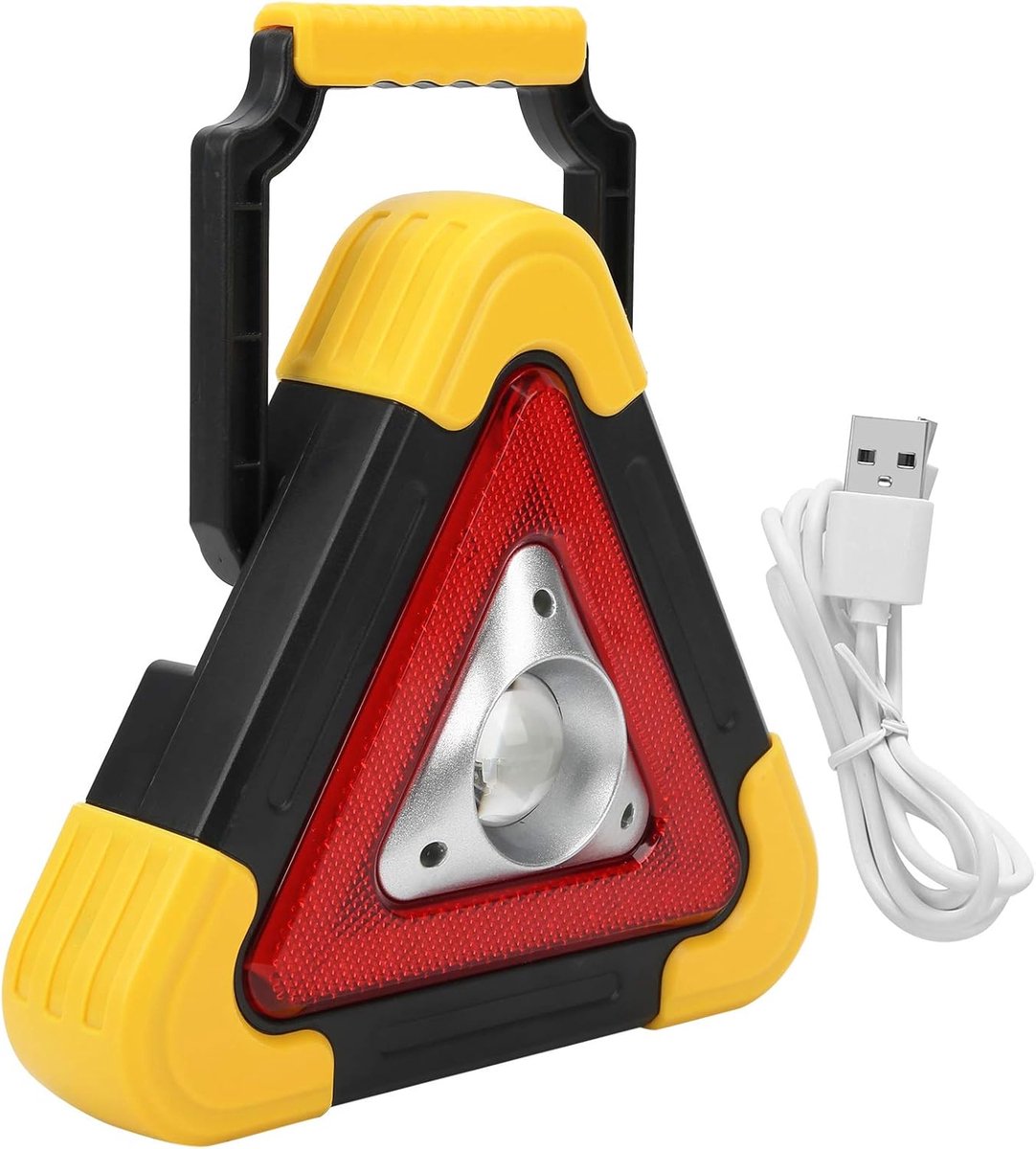Auto Waarschuwingsdriehoek Lamp Noodgeval Multifunctionele Werklicht Multifunctioneel Statief Tripod Waarschuwing Licht Veiligheidsvlakkingsbord met 5 Dimmen Niveaus Led Lamp