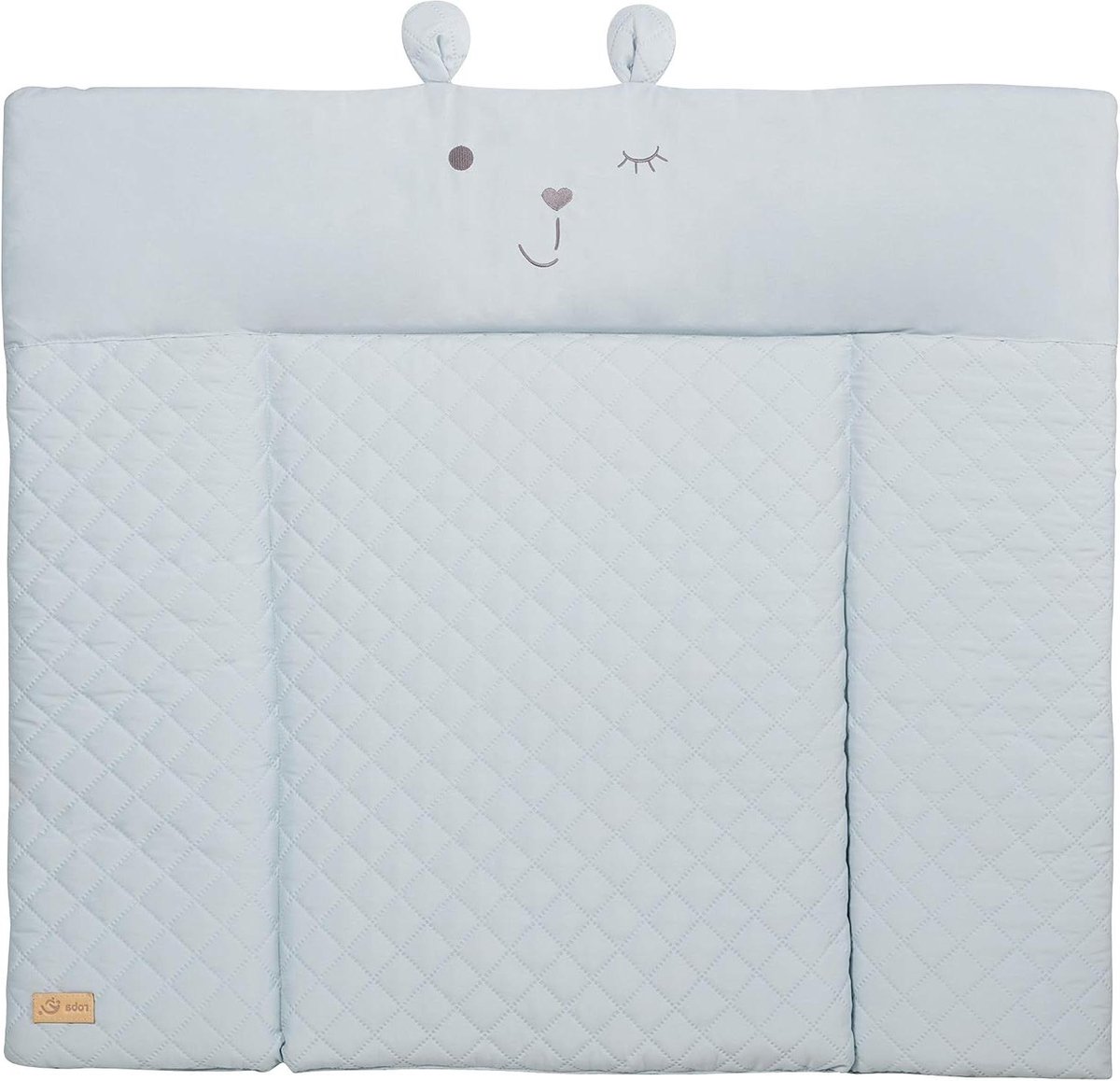 Baby Verschoonmat - Comfortabele Mat - Baby Verzorgen - Verhoogde Rand - 85x75 cm - Lichtblauw