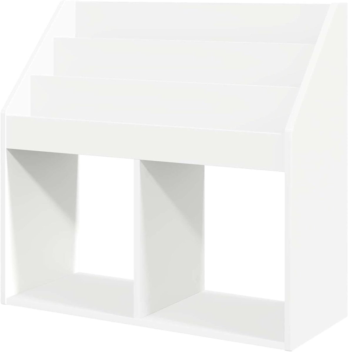 Kinderrek met opbergruimte - Boekenrek kinderkamer - Speelgoed organiseren - Duurzaam houten materiaal - 725 x 295 x 69 cm