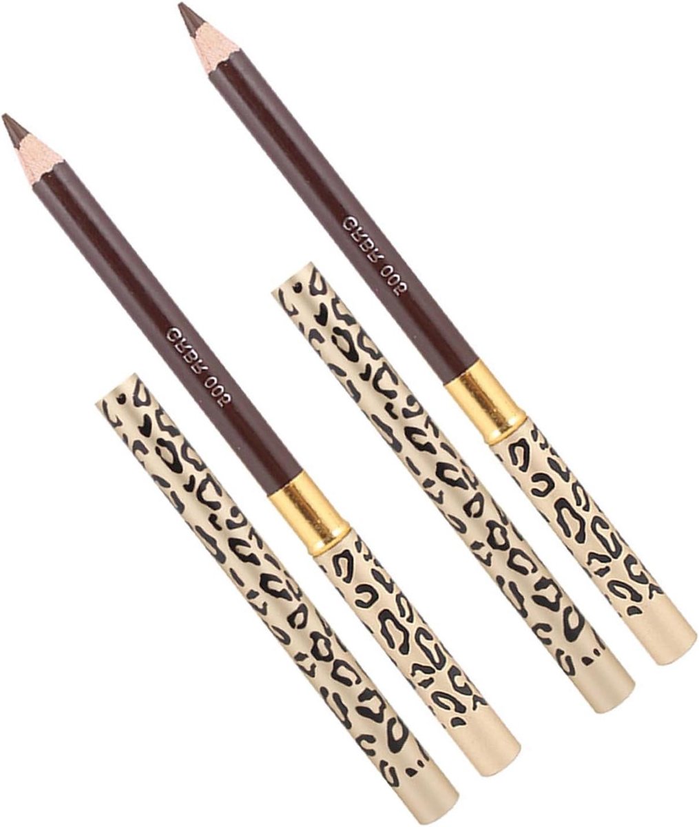 Wenkbrauwpotloden Set - Make-up Potlood - Dagelijkse Make-up - Twee-koppig Ontwerp - 14.5 cm - Bruin Zwart