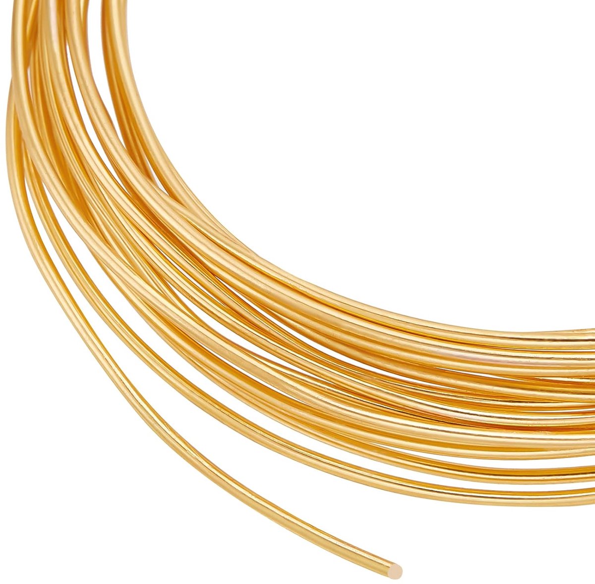 1,2 mm/17 Gague 18K vergulde sieraden maken messing draad, 3 m, corrosiebestendig messing knutseldraad voor het maken en knutselen van sieraden, ornamenten maken en knutselen, goud