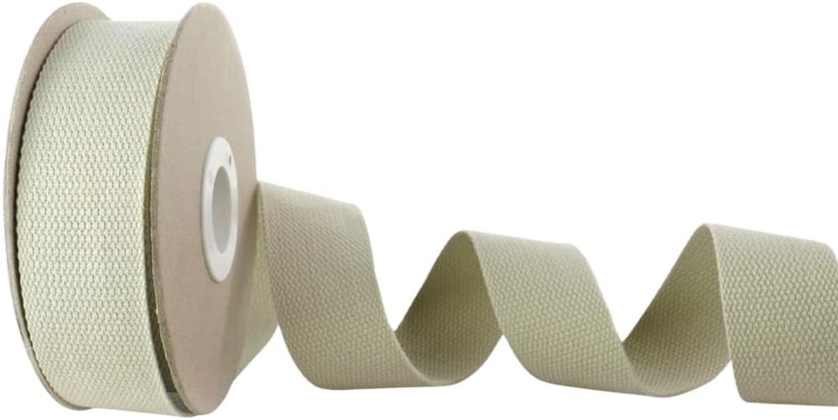 Katoen Heavy Duty singelband, Lichtgrijs, 5m x 40mm