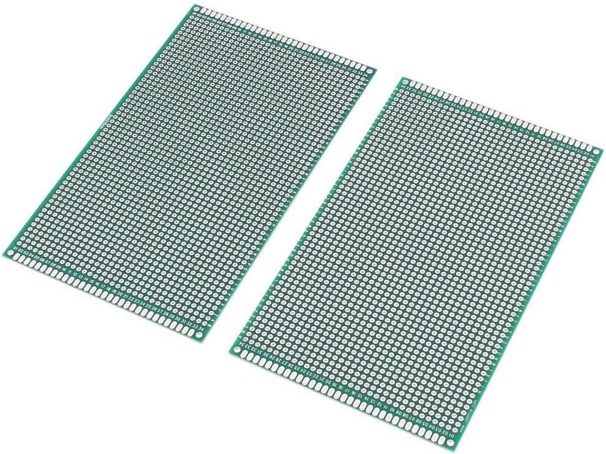 2PCS (9 x 15cm) Printplaat-bord Universeel Dubbelzijdig Prototyping Breadboard Afdekplaat voor DIY Solderen