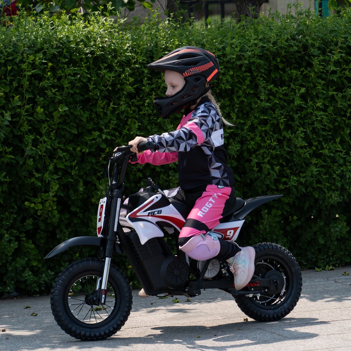 RCB 36V Elektrische Crossmotor (5-10 jaar) - 350W elektrische kindermotor - 3 Versnellingen-Max 25 km/u -Rood — afbeelding 4