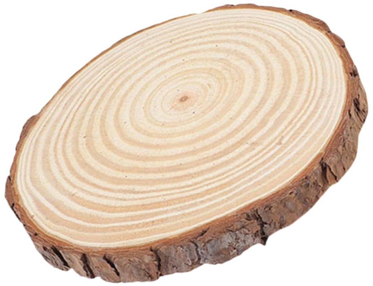 Houten Stapsteen - Tuinpad Blok - Decoratief Pad - Duurzaam Hout - 28 x 28 x 2 cm - Koffie