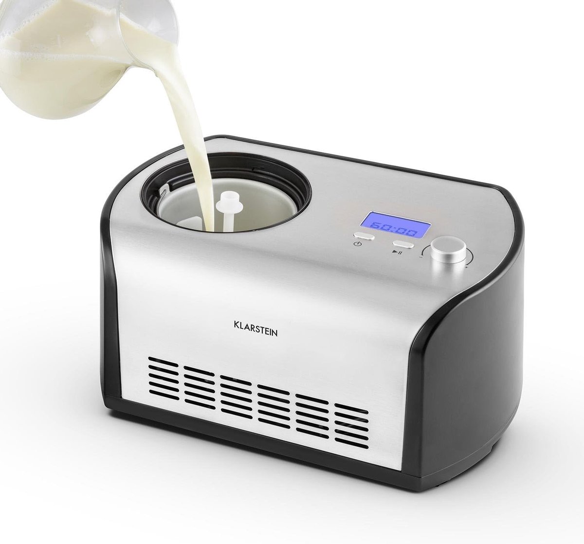 IJsmachine met Compressor 1,2 Liter - Zelfkoelende IJsmachine - RVS Behuizing - LED Display - Automatische Timer en Navulopening