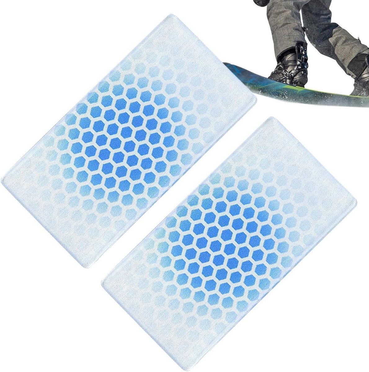 Skibeschermers Gel Pads - Beenbeschermers - Wintersport Bescherming - Schokabsorberend Systeem - 2-delig - Blauw