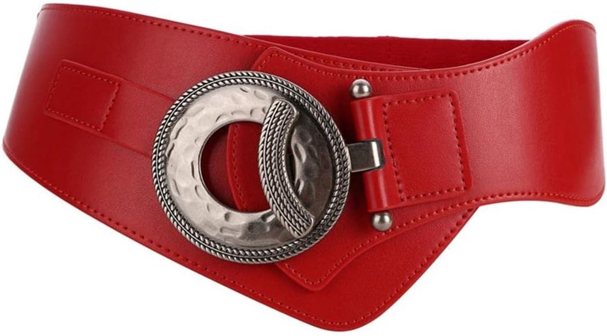 Riem Elastische Riem Vrouwen Taille Riem Vrouwen Brede 6cm Lederen Riem Grote Taille 70cm-160cm Zwart Rood Mode Vrouw Jurk Riem Rekbare Riem