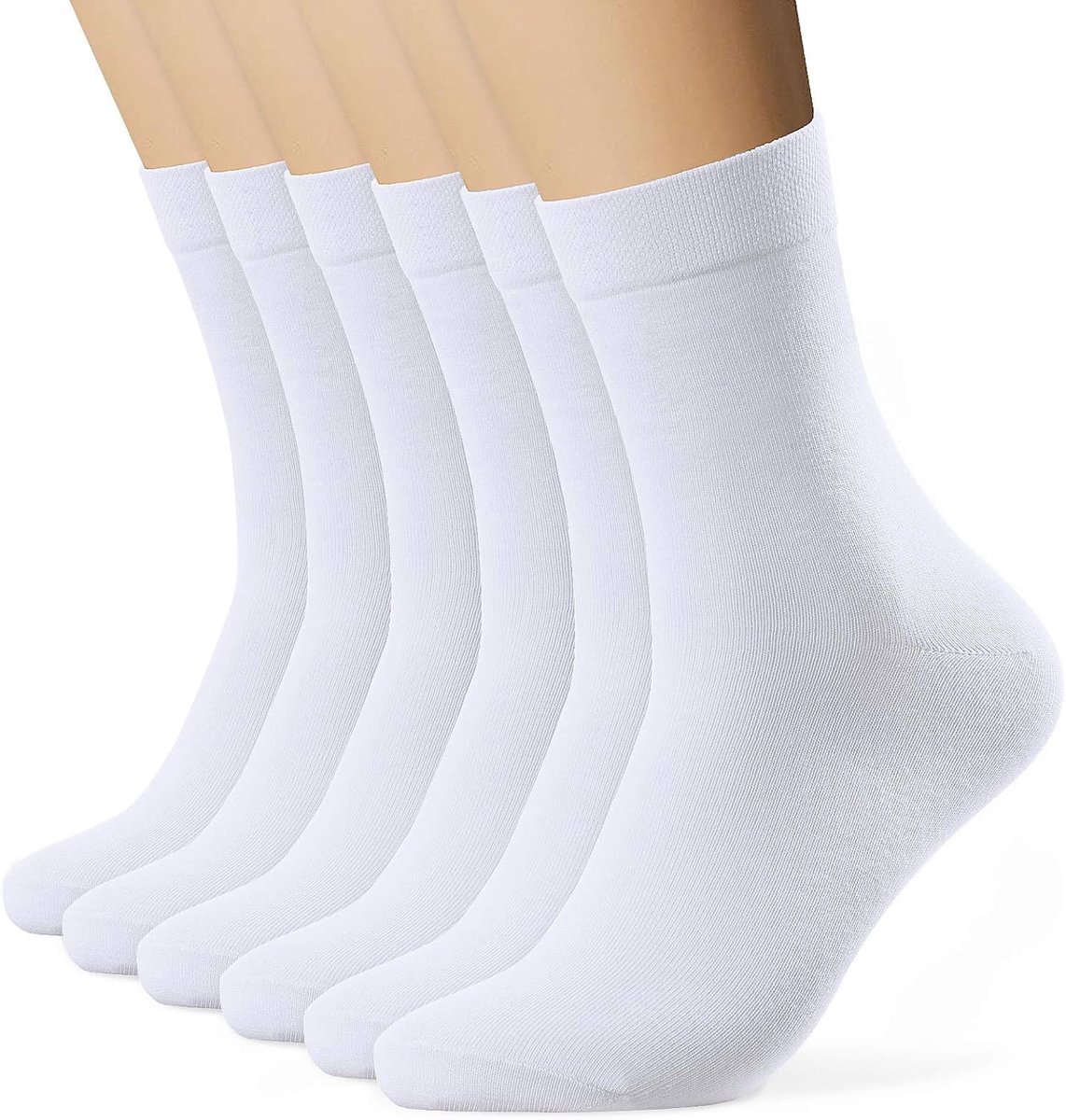Sokken Heren Dames 43-46 39-42 35-38 Zwarte Warme Sportsokken Unisex Zakelijk Lang met Katoen Duurzaamheid voor Sport Vrije tijd 6 paar