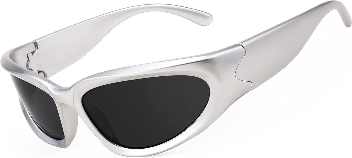 Futuristische Wraparound Zonnebril Y2K Techno Heren en Dames B2951 | voor Heren en Dames, UV400 Bescherming