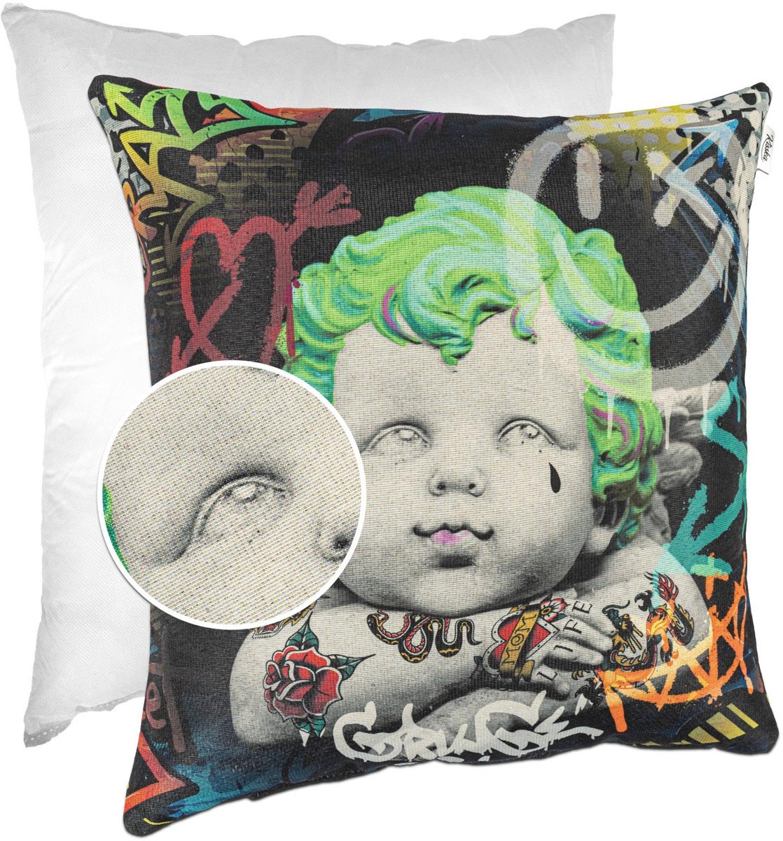 ANRO Cupido Sierkussen 40x40 cm - Gobelin - Inclusief vulling Multicolor