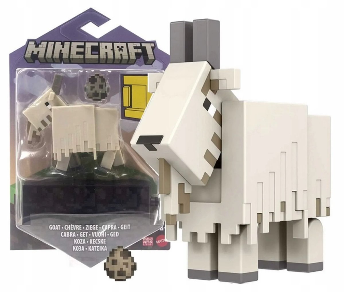 Minecraft Goat actiefiguur - 8 cm - Videogame Merchandise - Verzamelfiguur