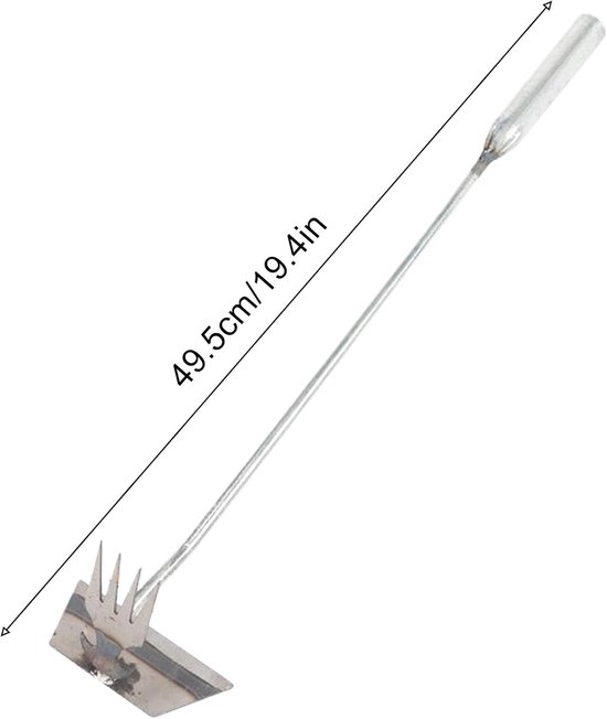 Onkruidsteker - Onkruidverwijderaar - Gazon Onderhoud - Roestvrij Staal - 50 cm - Zilver — afbeelding 5