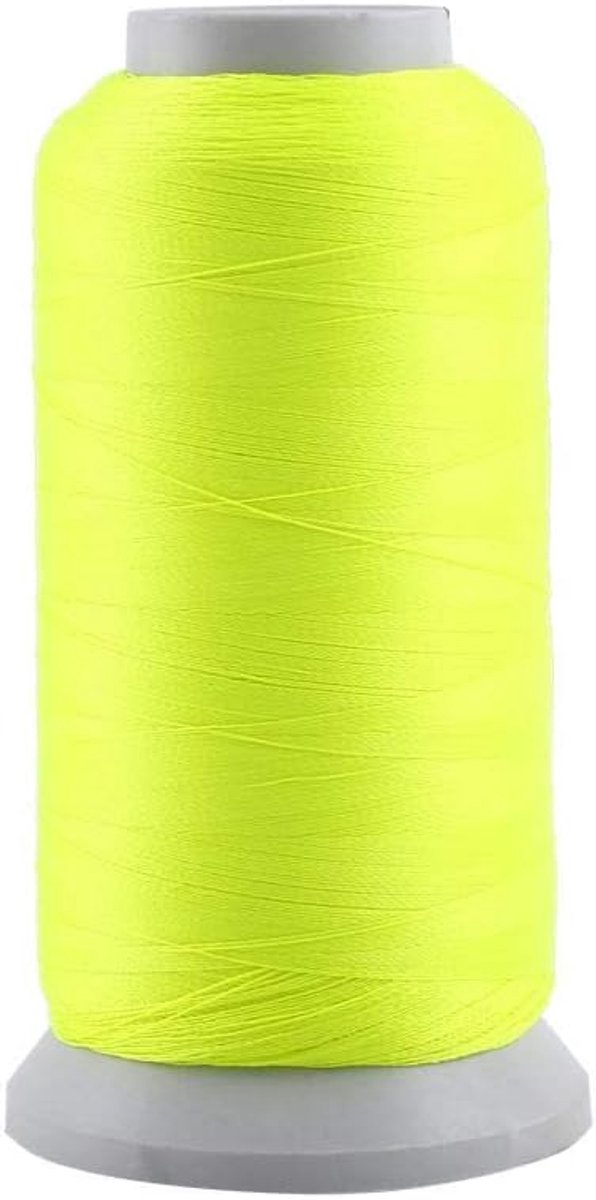 Lichtgevend Naaigaren, Licht op in het Donker, Borduurgaren van Polyester voor Lederhandwerk, Naaien, Handwerk, Doe-het-zelf, Reflecterend Borduurgaren (3000 Yards - Geel)