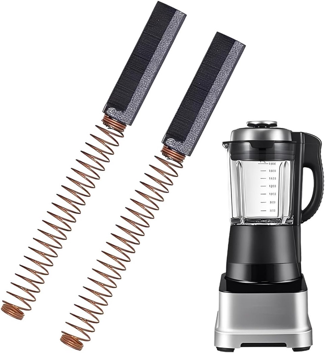 2 stuks koolborstels W10260958 geschikt voor originele blender compatibel met 5KSM90 5KSM45 K45 5KPM5 mixer (23 x 6 x 6 mm)