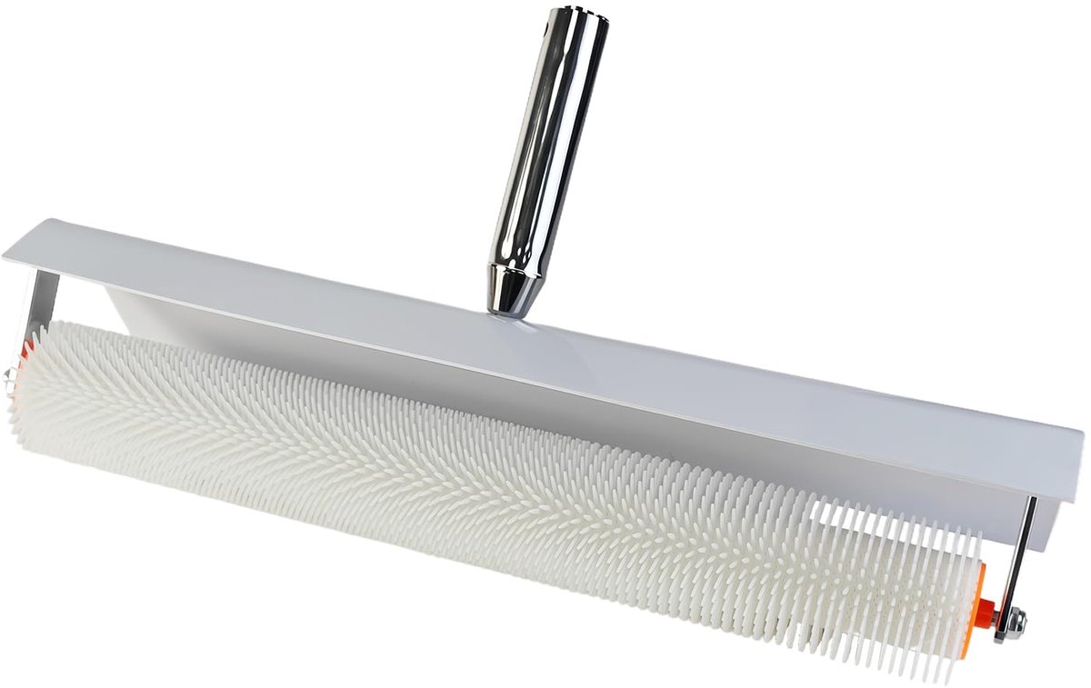 SnelShoppen - Zelfnivellerende Roller Set 50 cm met Ontluchtingsroller, 30 mm Spike Schoen, Cement Schraper en Spatbescherming voor Vloeren en Muren
