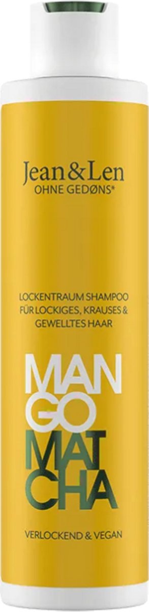 Jean & Len Shampoo met Mango & Matcha 300 ml - vegan, zonder siliconen, zonder parabenen, dierproefvrij, voor normaal tot droog haar