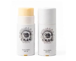 Food for Skin Sunny Balm - Natural Lip Balm SPF15 6 gram - voor gevoelige huid, vegan, dierproefvrij, zonder parabenen, zonder siliconen