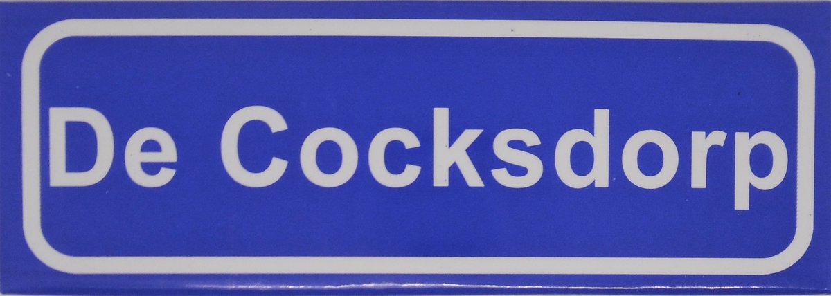 Souv© - magneet plaatsnaambord De Cocksdorp