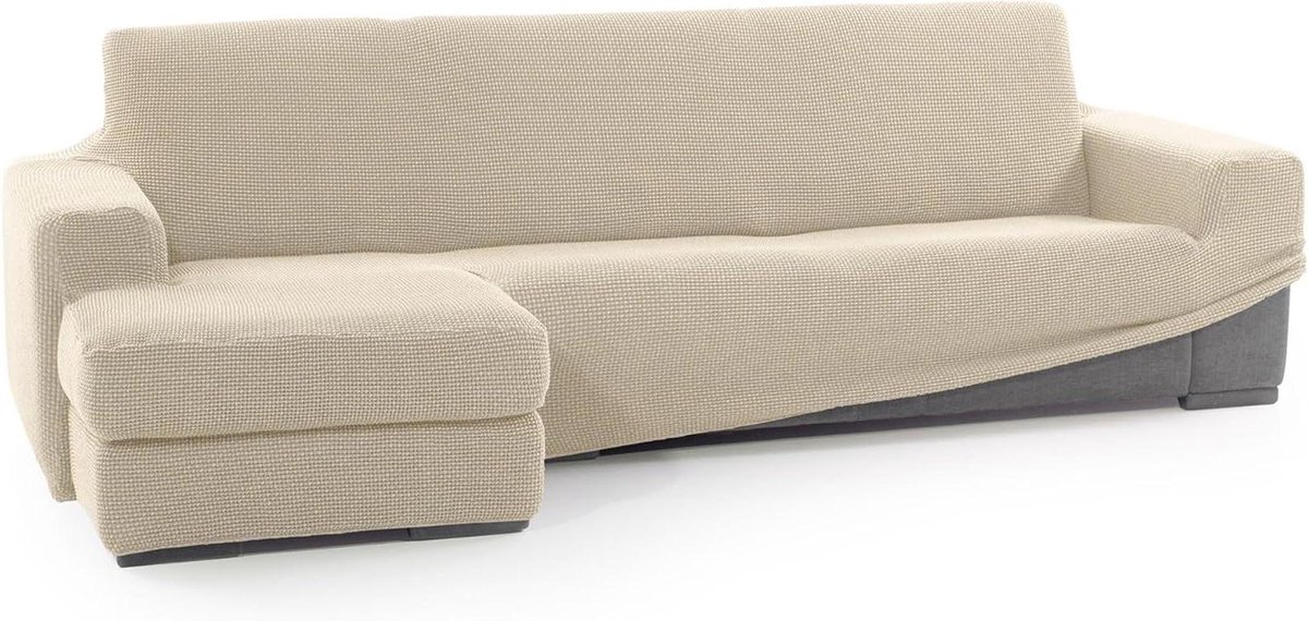 Hoes Loungebank - Bankhoes Sofahoes - Bank Beschermen - Extra Elastisch - 210-340cm - Beige