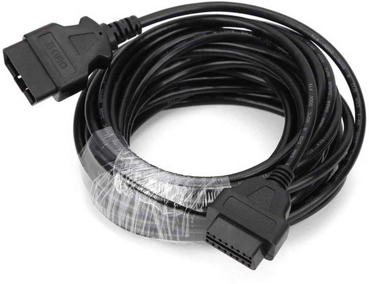 10M/32.8 Ft OBDII Verlengkabel Adapter 16 Pin Mannelijk naar Vrouwelijk Diagnostische Snoer Connector