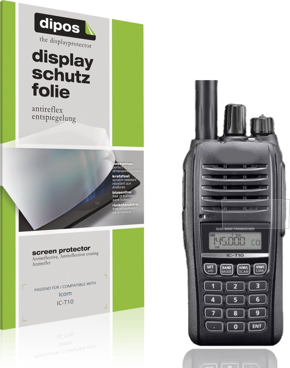 dipos – 4x Matte Beschermfolie geschikt voor Icom IC-T10 | Krasbestendige & antireflecterende Screenprotector Ultra-Thin