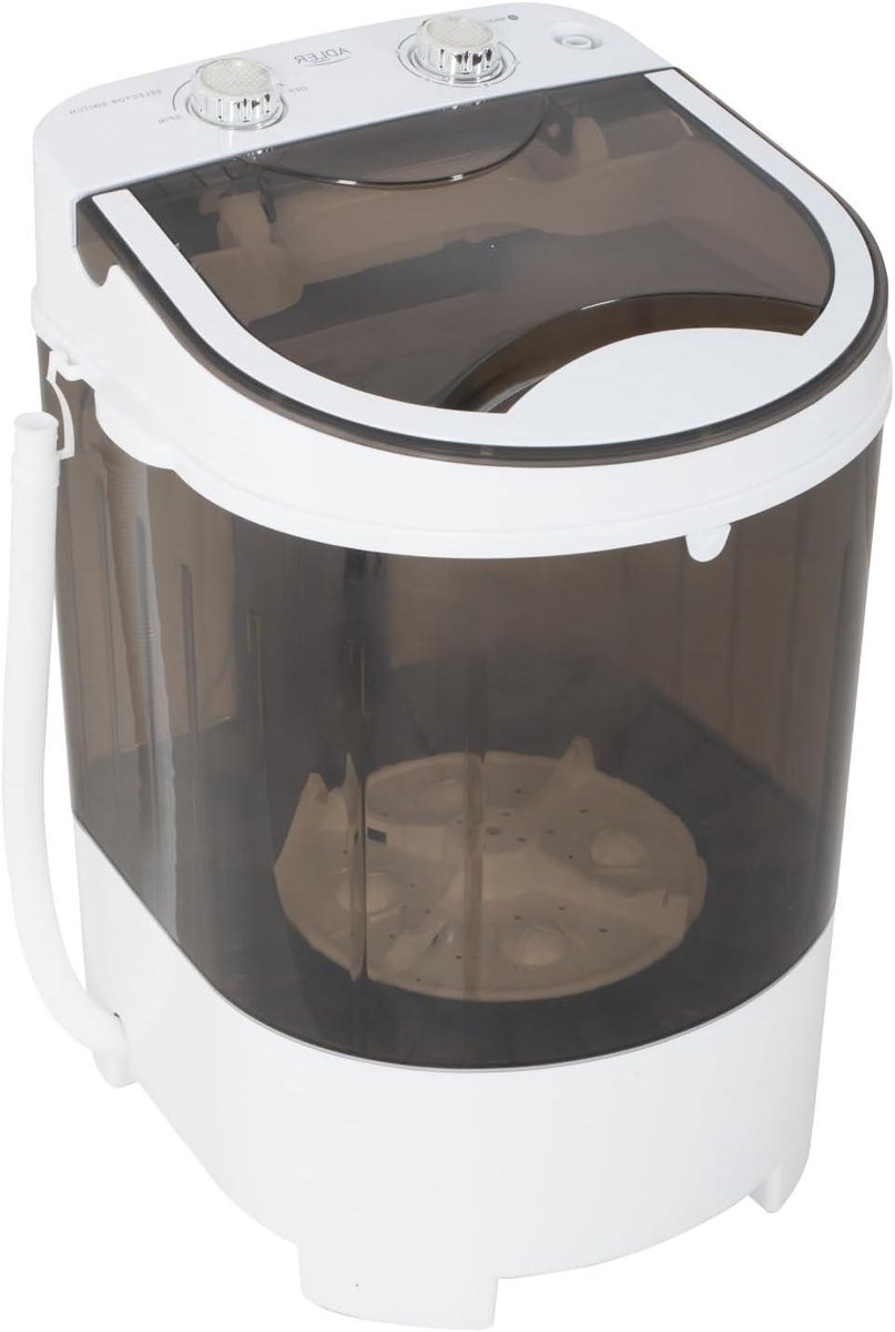 Compacte Wasmachine Mini Wasmachine Reizen en Kleine Ruimtes Was en Centrifuge 4 kg Capaciteit Wit