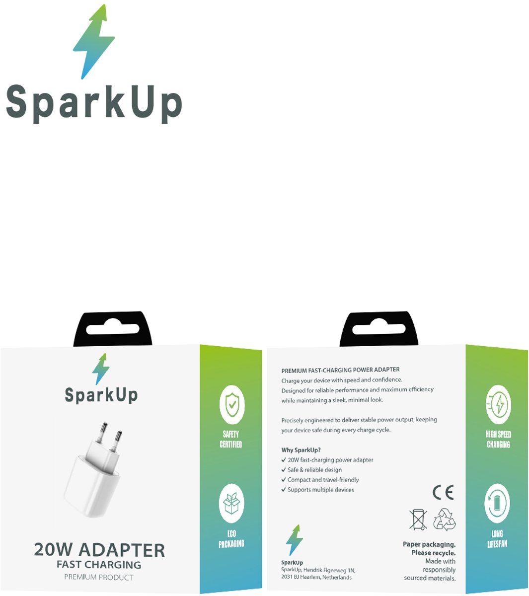 SparkUp 20W USB-C + USB-A Charger