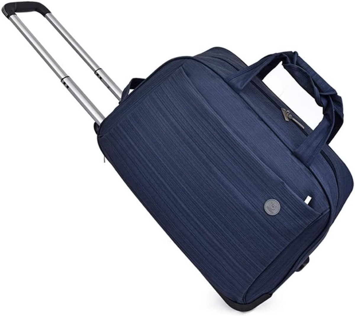 Reisduffeltas met wielen en opvouwbaar ontwerp, handbagage trolley, 50x26x32 cm, blauw, ideaal voor weekendtrips en korte vakanties