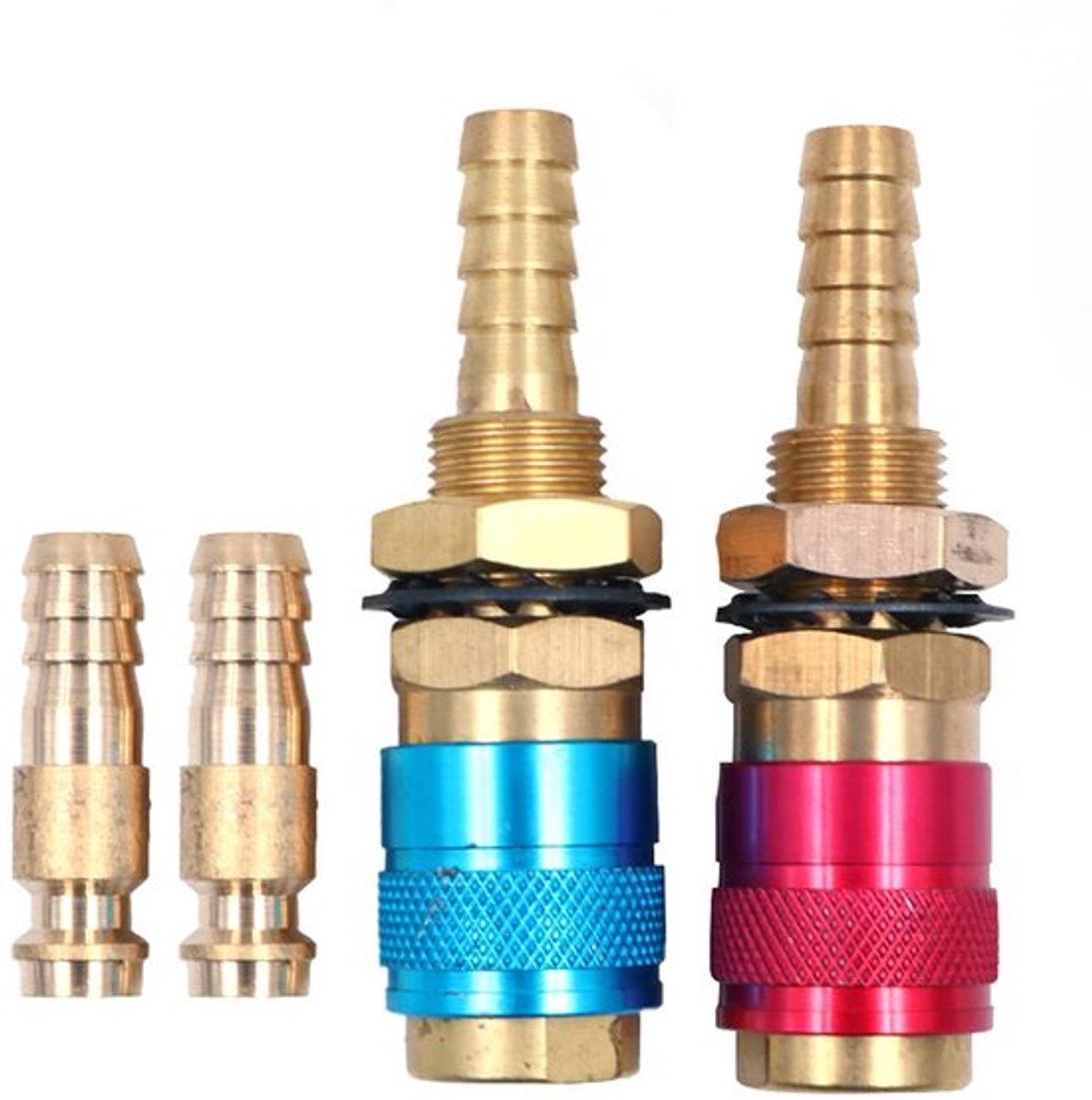 2 Set Watergekoelde en Gasadapter Snelle Connector Assemblage voor PTA DB SR WP 9 17 18 26 TIG Lasbranders