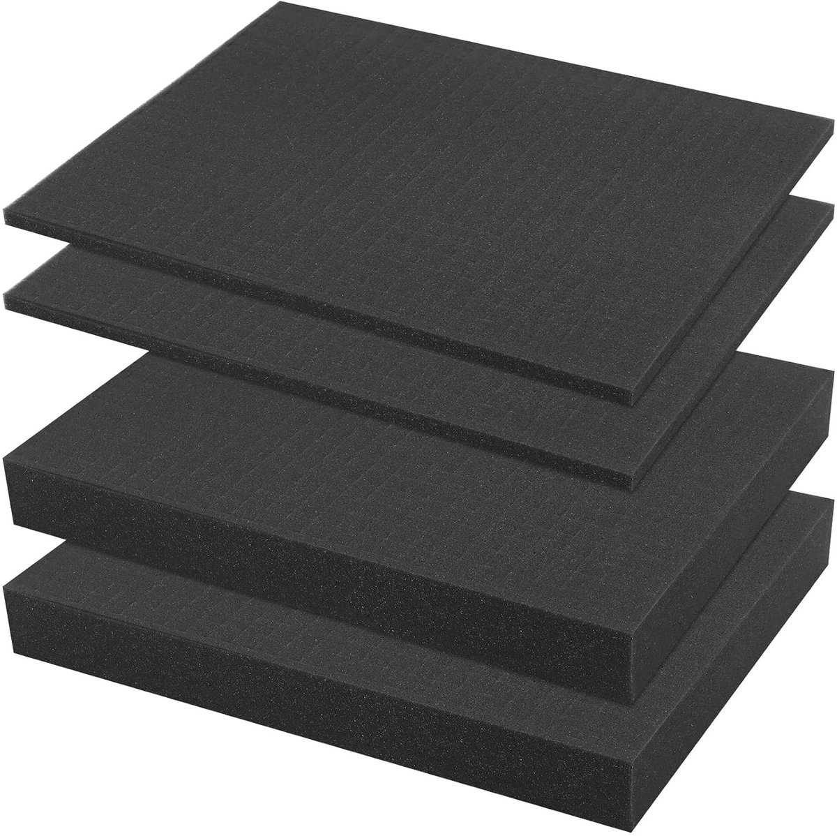 Set van 4 schuimblokjes, 2 stuks 400 x 300 x 50 mm en 2 stuks 400 x 300 x 10 mm voor gereedschapskoffers, camera's en schuimvulling, ideaal voor bescherming en organisatie