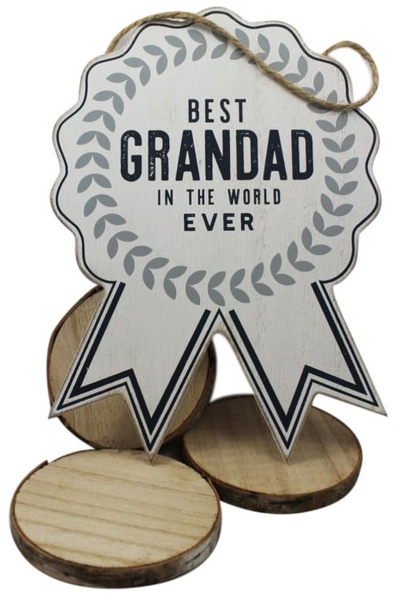 Hanger 'The Best Grandad' - Deurhanger - Decoratiehanger - Vaderdag