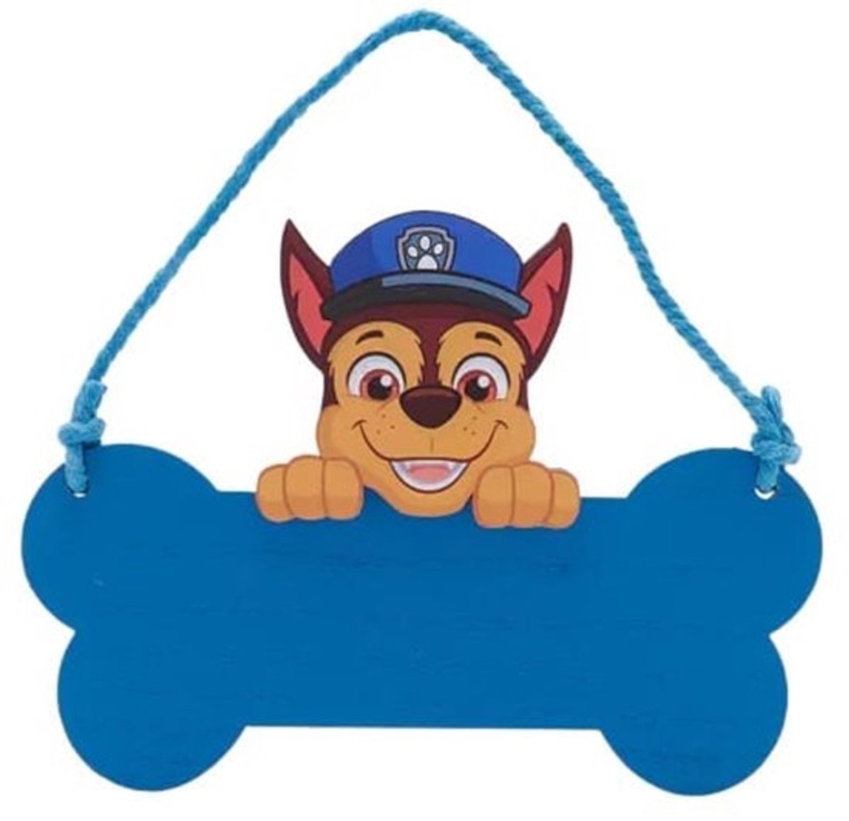 Paw Patrol 'Chase' hanger - Personaliseerbaar - Deurhanger