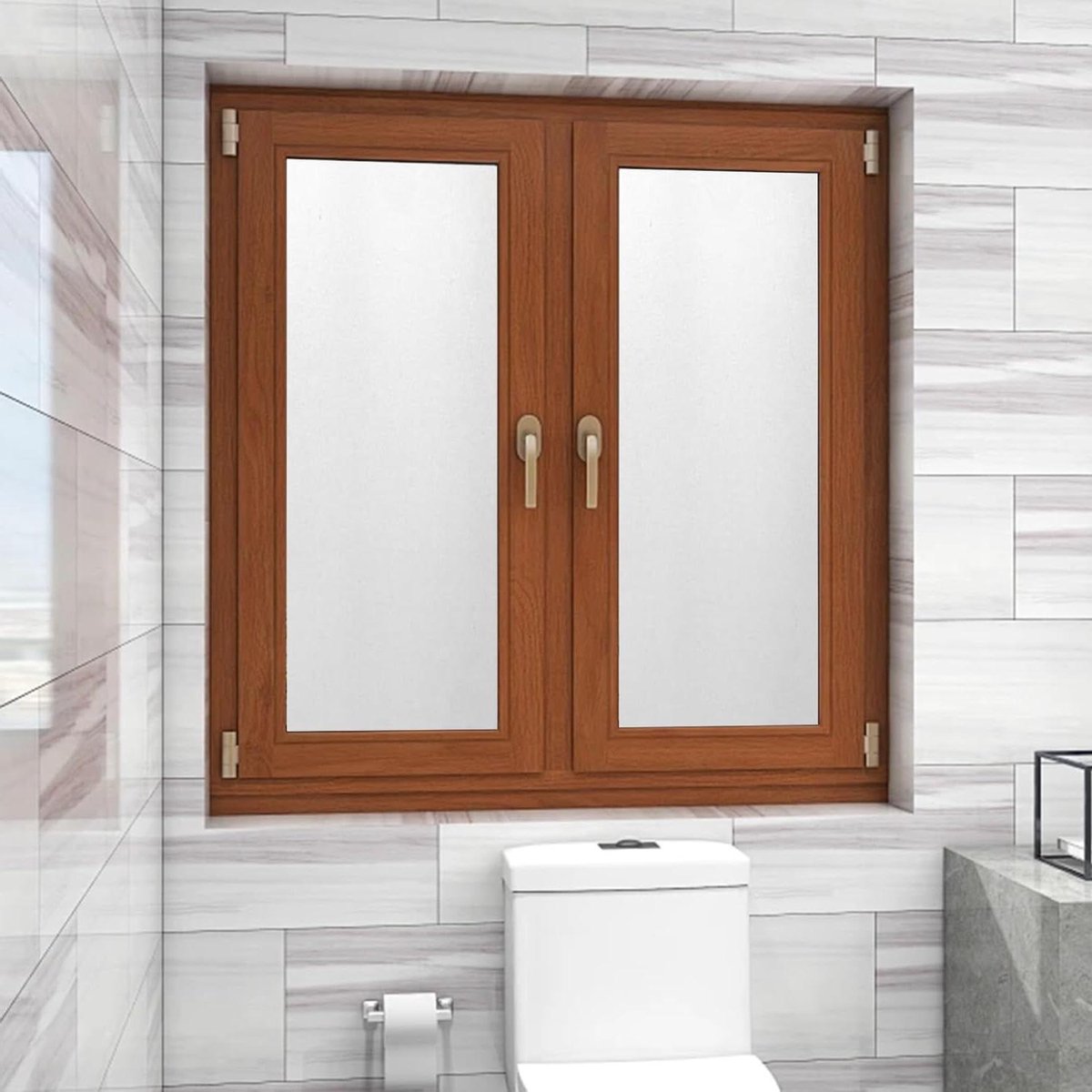 Raamfolie - Privacy folie - Privacy creëren - Zonder lijm - 95 x 420 cm - Wit mat