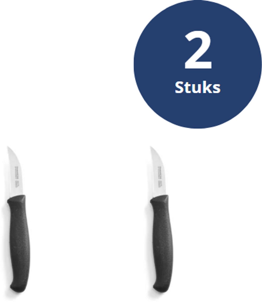 2x Schilmes - HENDI - Gebogen Model - Zwart - (L)165mm - (Set van 2)