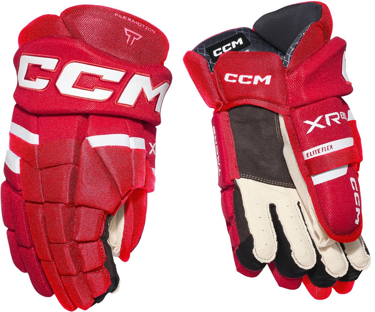 CCM Tacks XR80 IJshockeyhandschoenen - Junior - Maat 11 - Rood/Wit