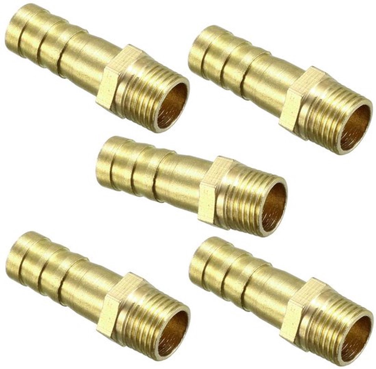 5 stuks. Br slangaansluiting pijpaansluiting 6mm tuit x 1/8 PT plug buis 8mm x 1/8 PT, 5 stuks